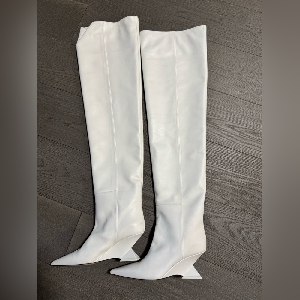 The Attico Cheope leather over-the-knee boots